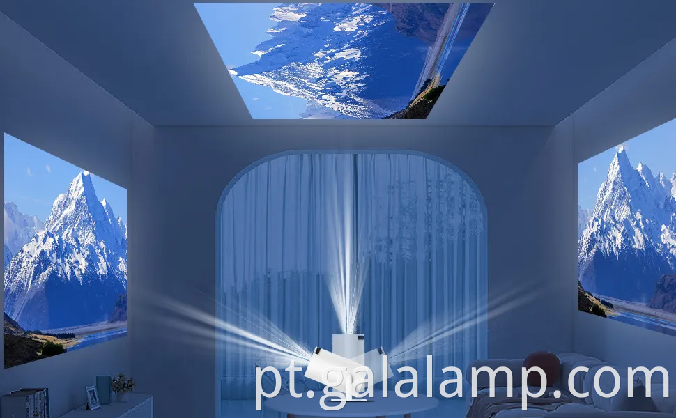 4K 1080P Suporte portátil Wifi6 Bluetooth 5.0 Android 12 Projector